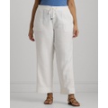 Plus-Size Linen Wide-Leg Pants