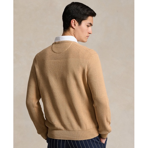 폴로 랄프로렌 Mens Mesh-Knit Cotton Crewneck Sweater