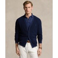 Mens Textured Cotton-Linen V-Neck Cardigan