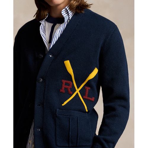 폴로 랄프로렌 Mens Varsity-Inspired Cotton Cardigan