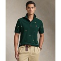 Mens Classic-Fit Embroidered Mesh Polo Shirt