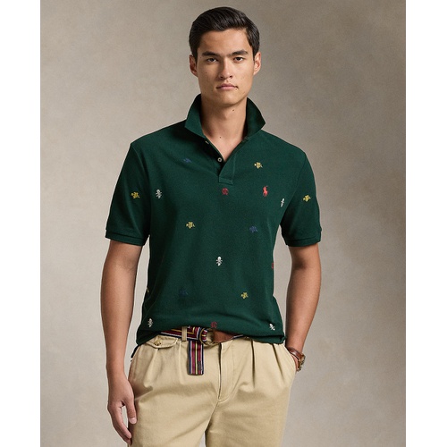 폴로 랄프로렌 Mens Classic-Fit Embroidered Mesh Polo Shirt