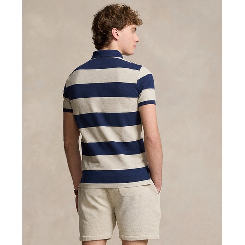 폴로 랄프로렌 Mens Classic-Fit Striped Mesh Polo Shirt