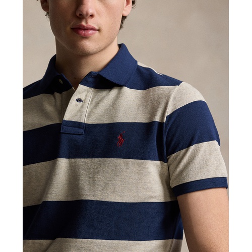 폴로 랄프로렌 Mens Classic-Fit Striped Mesh Polo Shirt