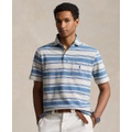 Mens Classic-Fit Striped Mesh Polo Shirt