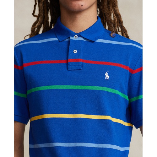 폴로 랄프로렌 Mens Classic-Fit Striped Mesh Polo