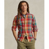 Mens Classic-Fit Plaid Oxford Shirt