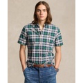 Mens Classic-Fit Plaid Oxford Shirt