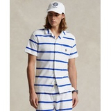 Mens Custom Slim Fit Striped Terry Camp Shirt