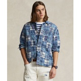 Mens Classic-Fit Patchwork Madras Camp Shirt