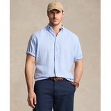 Mens Relaxed-Fit Solid Button-Down Linen Shirt