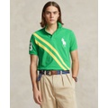 Mens Custom Slim Fit Big Pony Mesh Polo Shirt