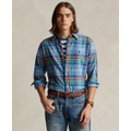 Mens Classic-Fit Plaid Oxford Shirt