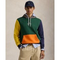 Mens Logo Color-Blocked Double-Knit Hoodie