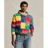 Mens Patchwork-Print Spa Terry Hoodie