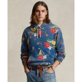 Mens Sailboat-Floral Fleece Hoodie