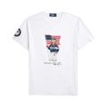 Mens White Team USA Paris 2024 Summer Paralympics Villagewear Bear T-Shirt