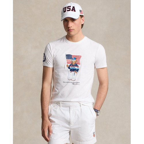 폴로 랄프로렌 Mens Team USA Polo Bear Jersey T-Shirt