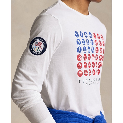 폴로 랄프로렌 Mens Team USA Custom Slim-Fit Graphic T-Shirt