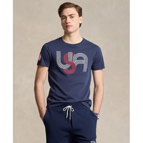 폴로 랄프로렌 Mens Team USA Custom Slim-Fit Graphic T-Shirt