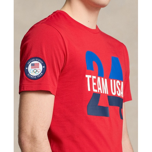 폴로 랄프로렌 Mens Team USA Custom Slim-Fit Team Graphic T-Shirt