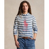 Mens Striped Big Pony Hooded T-Shirt