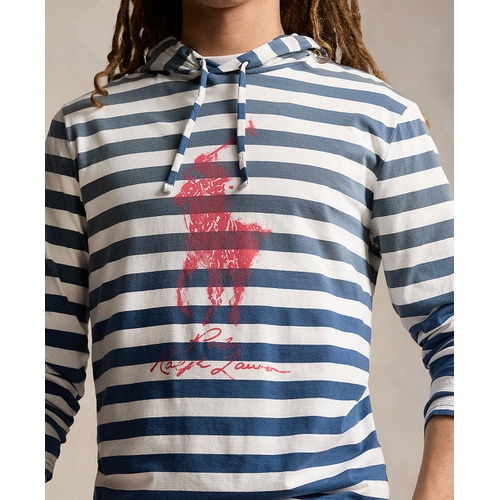 폴로 랄프로렌 Mens Striped Big Pony Hooded T-Shirt