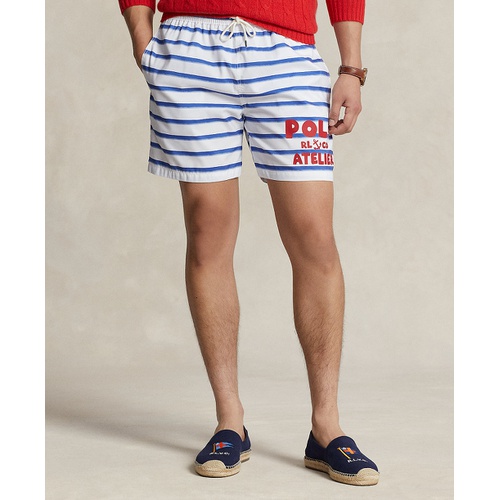 폴로 랄프로렌 Mens 5.75-Inch Traveler Classic Swim Trunks