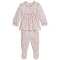 Baby Girl Ruffled Floral Top & Pant Set