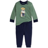 Baby Boys 2 Pc. Polo Bear Printed Long Sleeve T Shirt & Fleece Pants Set