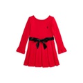 Toddler and Little Girls Pleated Ponte Dress