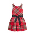 Toddler and Little Girls Plaid Twill Dress