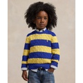 Toddler and Little Boys Striped Cable-Knit Cotton Sweater