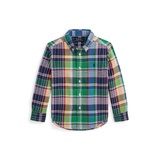 Toddler and Little Boys Plaid Cotton Oxford Shirt