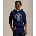 Big Boys Logo Color-Blocked Fleece Hoodie Sweatshirt