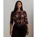 Plus Size Printed Long-Sleeve Tee