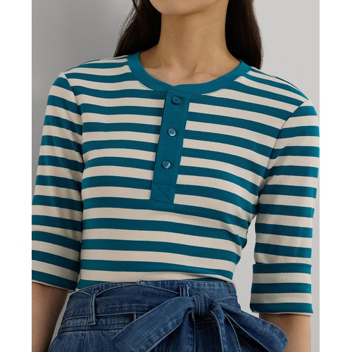 폴로 랄프로렌 Womens Striped Henley Tee