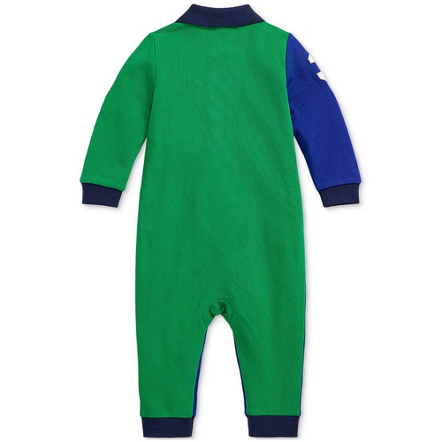 폴로 랄프로렌 Baby Colorblocked Stripe Cotton Coverall