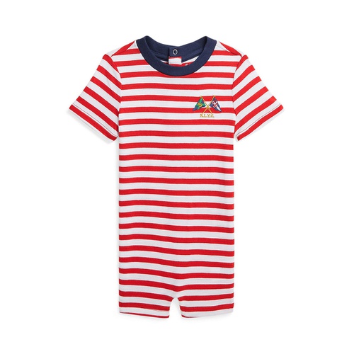 폴로 랄프로렌 Baby Boys Striped Cotton Jersey Shortall