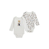 Baby Boys Bear Cotton Bodysuit 2 Pack