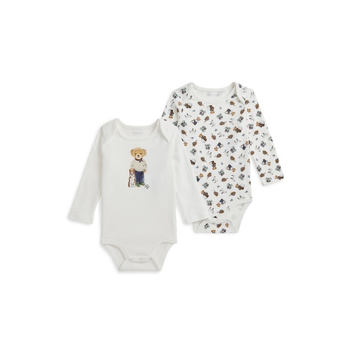 폴로 랄프로렌 Baby Boys Bear Cotton Bodysuit 2 Pack