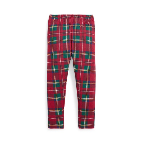 폴로 랄프로렌 Toddler and Little Girls Plaid Stretch Jersey Legging Pant