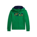 Big Boys Corduroy Logo Fleece Full Zip Hoodie