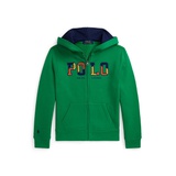 Big Boys Corduroy Logo Fleece Full Zip Hoodie