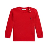 Baby Boys Waffle Knit Cotton Long Sleeve T Shirt