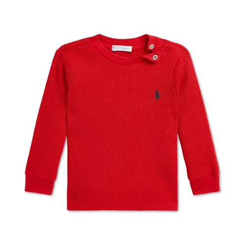 폴로 랄프로렌 Baby Boys Waffle Knit Cotton Long Sleeve T Shirt