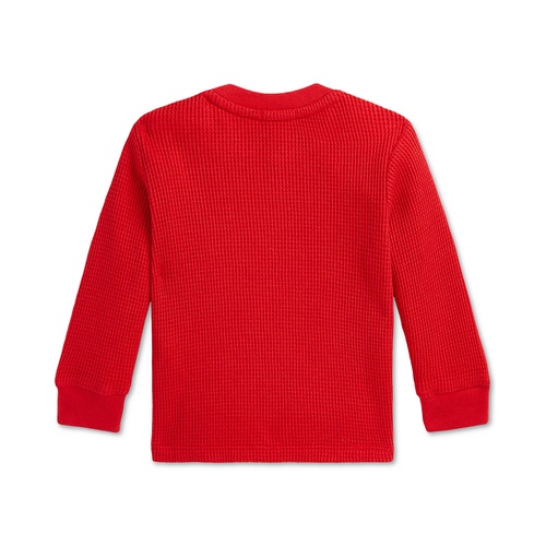 폴로 랄프로렌 Baby Boys Waffle Knit Cotton Long Sleeve T Shirt