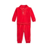 Baby Boys Velour Pullover and Pants 2 Piece Set