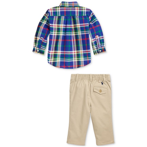 폴로 랄프로렌 Baby Boys Plaid Shirt & Chino Pants 2 Piece Set