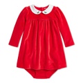 Baby Embroidered Velour Dress